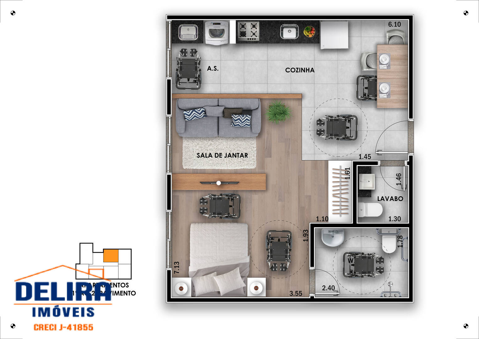 Apartamento, 2 quartos, 466966 m² - Foto 1