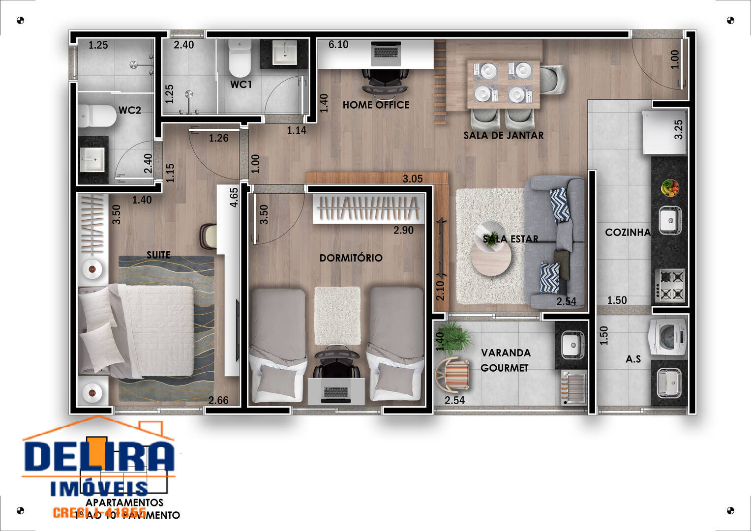 Apartamento, 2 quartos, 466966 m² - Foto 2